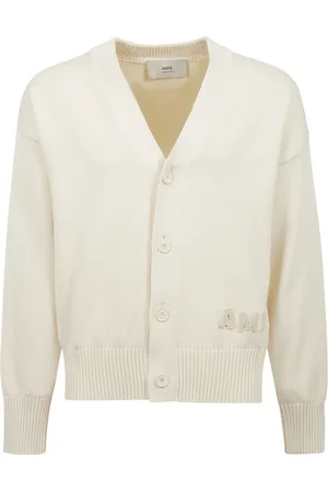 Ami Strik, Herre, , XL, Bomuld, Bomuld og uld cardigan med broderet logo