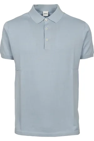Aspesi Strik, Herre, Blå, L, Bomuld, Blå Polo Shirt Klassisk Stil