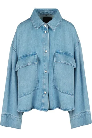 SOUVENIR Jakke, Dame, Blå, XS, Denim, Denim jakke med spids krave