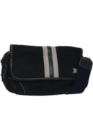 Burberry Pre-owned, Dame, Sort, ONE SIZE, Uld, Pre-owned nylon skuldertasker