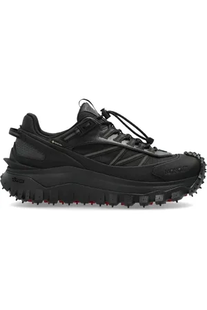 Moncler Sko, Herre, Sort, 44 EU, Nylon, Sort Nylon Gummisål Sneakers