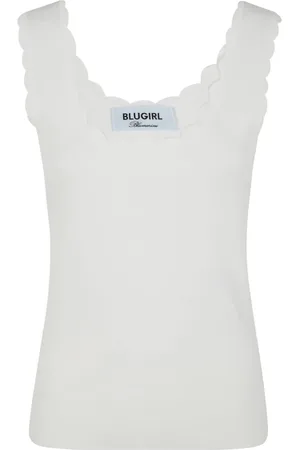 Blugirl Strik, Dame, Hvid, L, Uld, Stilfulde Sweaters Kollektion