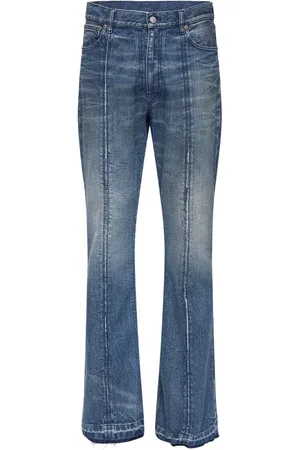 Maison Margiela Jeans, Herre, Blå, W32, Indigo Klassiske Jeans med Whiskering