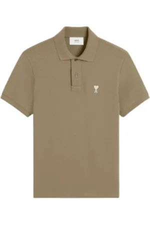Ami Top, Herre, Grøn, XL, Bomuld, Hjerte Polo Skjorte