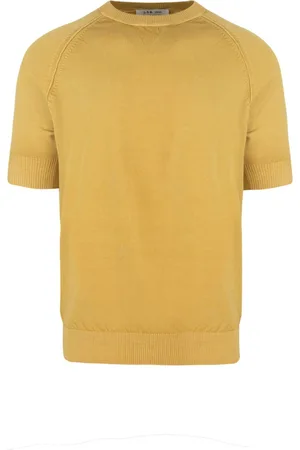 Lubiam Top, Herre, Gul, M, Bomuld, Gule T-shirts og Polos