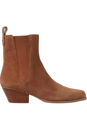 Michael Kors Sko, Dame, Brun, 37 1/2 EU, Suede, Elegante Suede Ankelstøvler