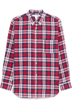 Comme des Garçons Skjorte, Herre, Flerfarvet, L, MultiColour Skjorte Rose Red Langærmet