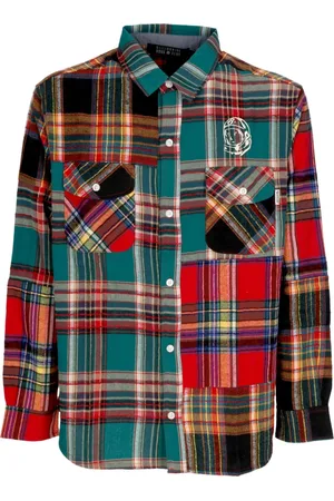 Billionaire Boys Club Skjorte, Herre, Flerfarvet, M, Bomuld, Lang Manic Skjorte Mand Patchwork Check Skjorte Multi Check Skjorte