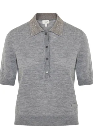 Jacob Cohen Top, Dame, Grå, S, Uld, Uld Polo Skjorte Fremstillet i Italien