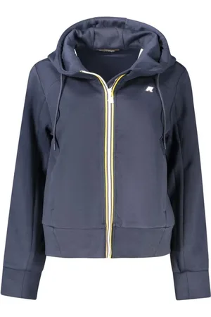 K-Way Sweathshirts & Hoodies, Dame, Blå, XS, Uld, Hættetrøje med lynlås