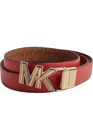 Michael Kors Tilbehør, Dame, Brun, M, Læder, Reversible Logo Bælte i Lærred og Læder