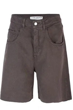 Icon Denim Shorts, Dame, Brun, W27, Denim, Brun Denim Shorts med Lommer