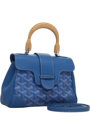 GOYARD Pre-owned, Dame, Blå, ONE SIZE, Tyl, Pre-owned Laeder hndtasker