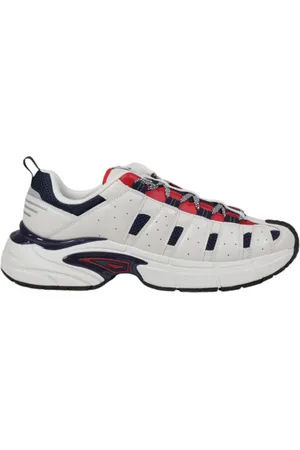Tommy Hilfiger Sko, Herre, Hvid, 42 EU, Læder, Vintage-inspirerede lædersneakers til mænd