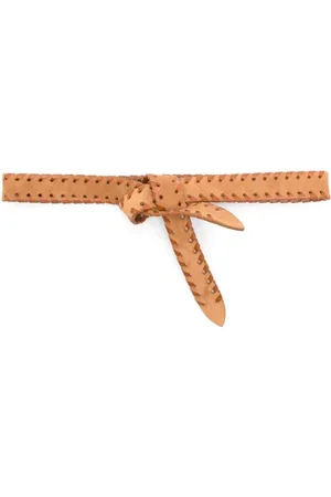 Isabel Marant Tilbehør, Dame, Brun, M, Læder, Diamantpudset læderbælte