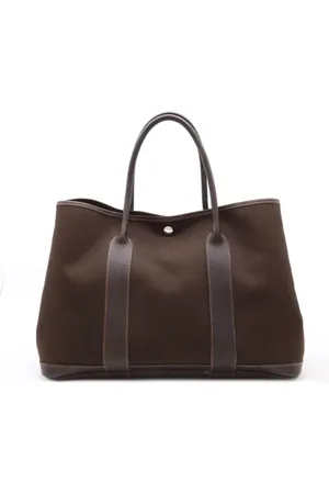 Hermès Pre-owned, Dame, Brun, ONE SIZE, Tyl, Pre-owned canvas håndtasker