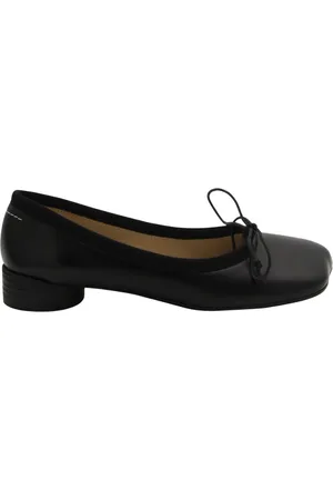 Maison Margiela Sko, Dame, Sort, 40 EU, Læder, Tabi Pumps med Sløjfedetalje