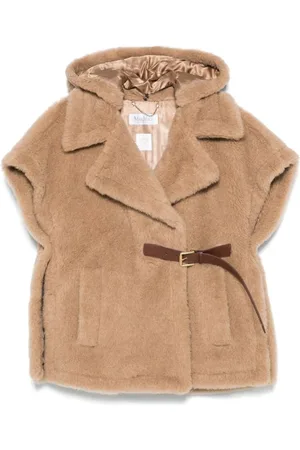 Max Mara Jakke, Dame, , S/M, Shearling Jakker Almond Stil