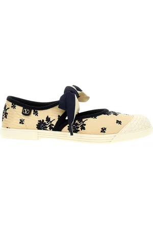 VALENTINO GARAVANI Sko, Dame, Flerfarvet, 36 EU, Blomsterprint Bue Sneakers