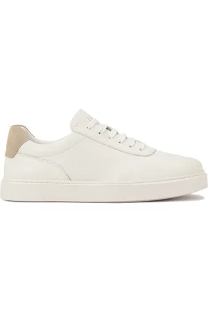 Kazar Sko, Herre, Hvid, 40 EU, Læder, Hvide lædersneakers med beige indsat
