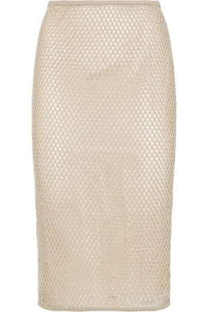 Prada Nederdel, Dame, , S, Tyl, Neutral Style Nederdel