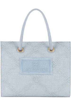 Elisabetta Franchi Taske, Dame, Blå, ONE SIZE, Uld, Blå Tasker til et stilfuldt look