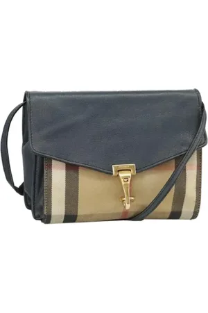Burberry Pre-owned, Dame, , ONE SIZE, Uld, Pre-owned Canvas skuldertasker