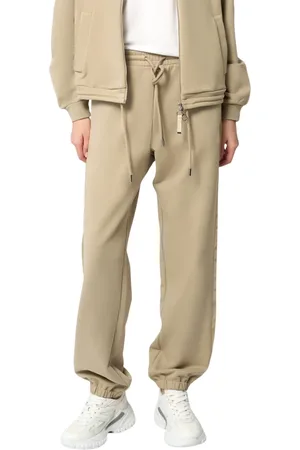 Max Mara Bukser, Dame, , L, Satin, Sporty Stil Satin Accent Bukser