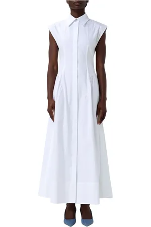 Sportmax Kjole, Dame, Hvid, S, Uld, Elegant Fabiana Kjole