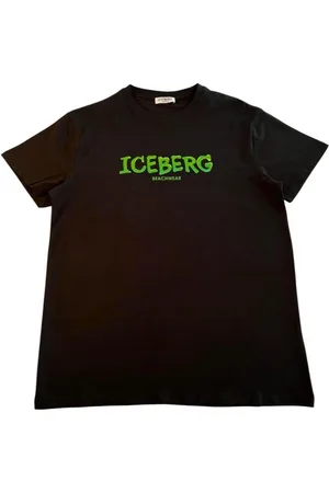 Iceberg Top, Herre, Sort, 2XL, Bomuld, Sort T-shirt med logo print
