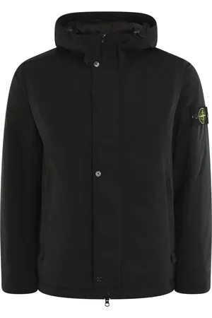 Stone Island Jakke, Herre, Sort, L, Herrejakke Klassisk Stil