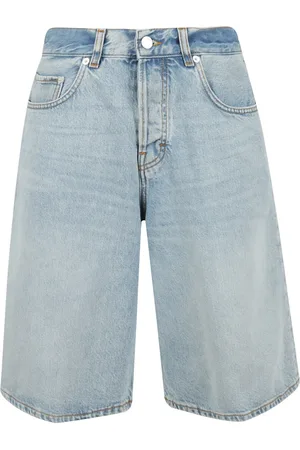 haikure Shorts, Dame, Blå, W29, Denim, Bred Ben Denim Shorts