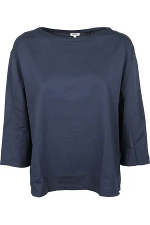 Aspesi Top, Dame, Blå, XS, Bomuld, Blå Bådhals Top