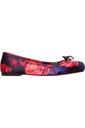 Christian Louboutin Sko, Dame, Flerfarvet, 39 EU, Satin, Farverige Satin Ballerina Flats
