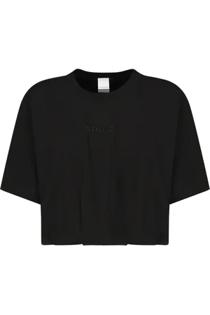 Pinko Top, Dame, Sort, S, Bomuld, Sort Bomuld Jersey T-shirts og Polos