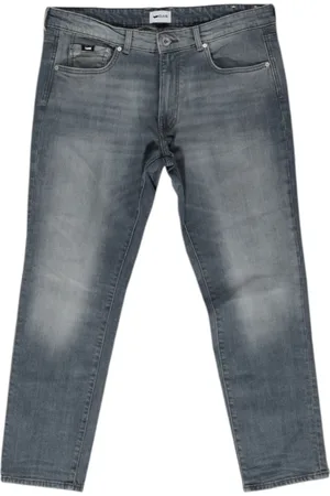 GAS Jeans, Herre, Grå, W38 L32, Bomuld, Grå Zip Jeans med Lommer