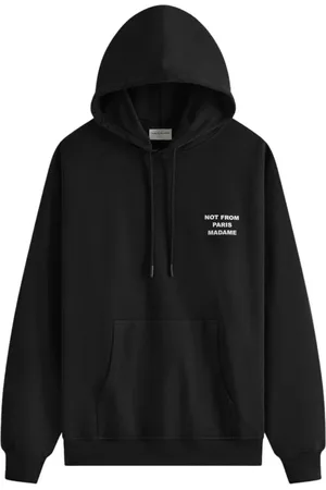 Drôle de Monsieur Sweathshirts & Hoodies, Herre, Sort, L, Uld, Stilfuld hættetrøje med ikonisk slogan