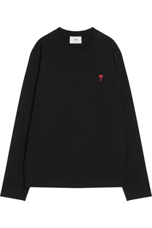 Ami Top, Herre, Sort, XL, Langærmet rund hals T-shirt