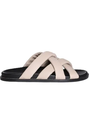 Max Mara Sko, Dame, , 37 EU, Læder, Grå Imiteret Læder Slip-On Sko
