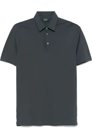 ZANONE Top, Herre, Grå, 2XL, Bomuld, Luksus Bomuld Polo Skjorte