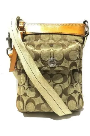 Coach Pre-owned, Dame, , ONE SIZE, Uld, Pre-owned Canvas skuldertasker