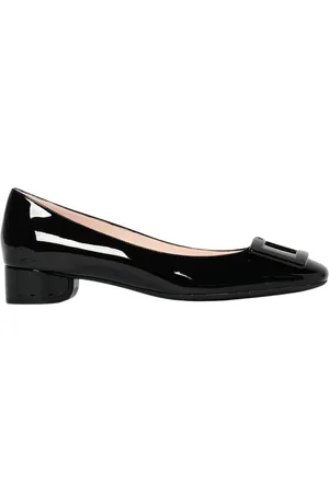 Roger Vivier Sko, Dame, Sort, 36 EU, Læder, Grå Patent Læder Pumps