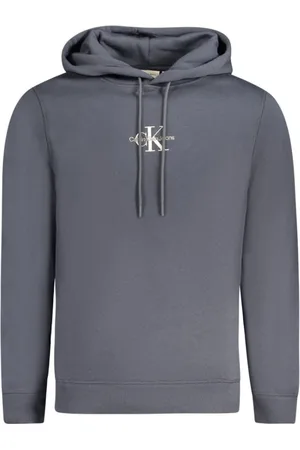 Calvin Klein Sweathshirts & Hoodies, Herre, Blå, L, Bomuld, Blå Bomuldssweater