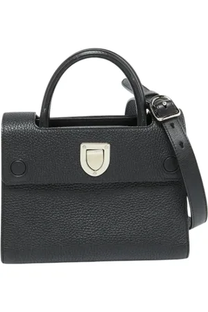 Dior Pre-owned, Dame, Sort, ONE SIZE, Uld, Pre-owned Laeder dior-tasker