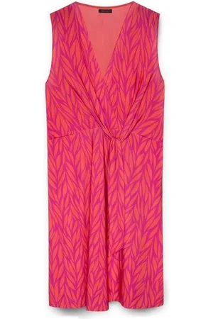 Fiorella rubino Kjole, Dame, Lyserød, XL, Polyester, Trykt jerseykjole