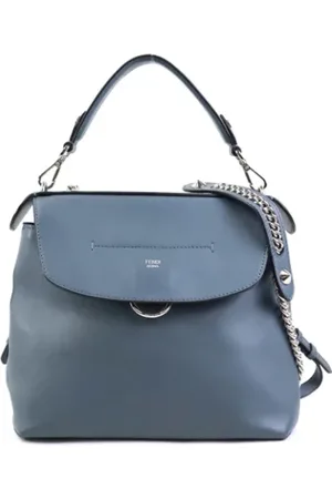 Fendi Pre-owned, Dame, Blå, ONE SIZE, Uld, Pre-owned Laeder fendi-tasker