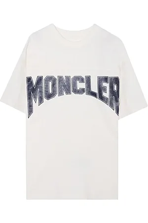 Moncler Top, Herre, Hvid, 2XL, Bomuld, Klassisk Bomuld T-Shirt til Mænd