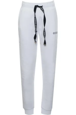 Guess Bukser, Dame, Hvid, S, Sweatpants med logo og snøre i taljen