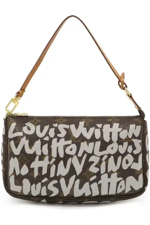 LOUIS VUITTON Pre-owned, Dame, Brun, ONE SIZE, Tyl, Pre-owned Canvas clutches