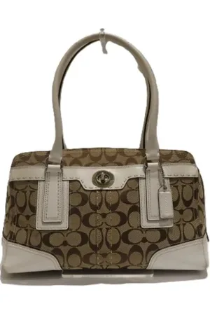 Coach Pre-owned, Dame, Brun, ONE SIZE, Tyl, Pre-owned canvas håndtasker